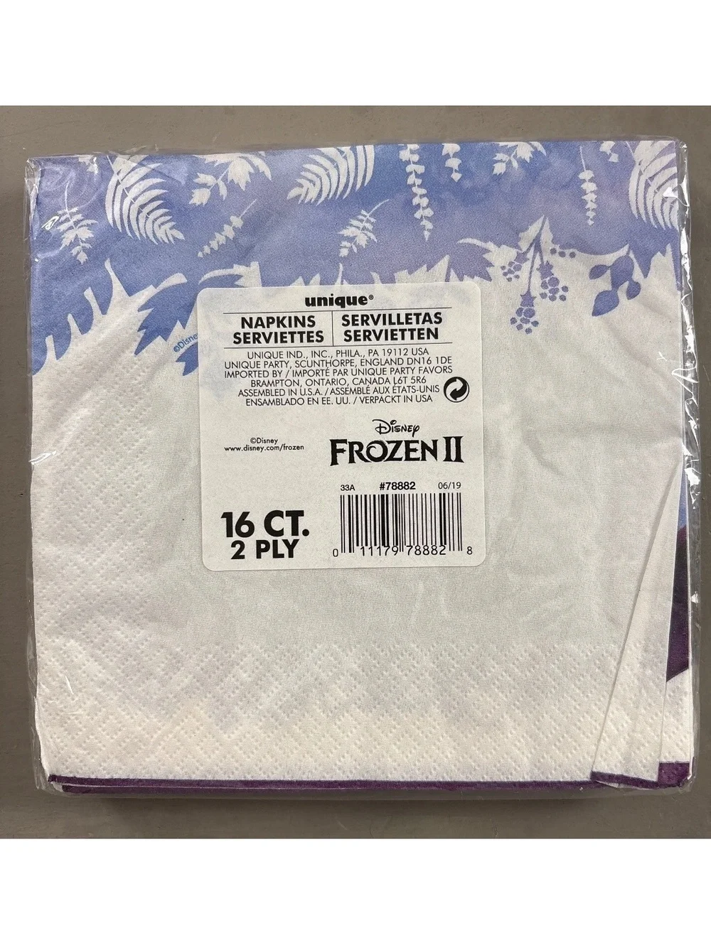 Disney Frozen II Party Napkins 16 Count 2-Ply